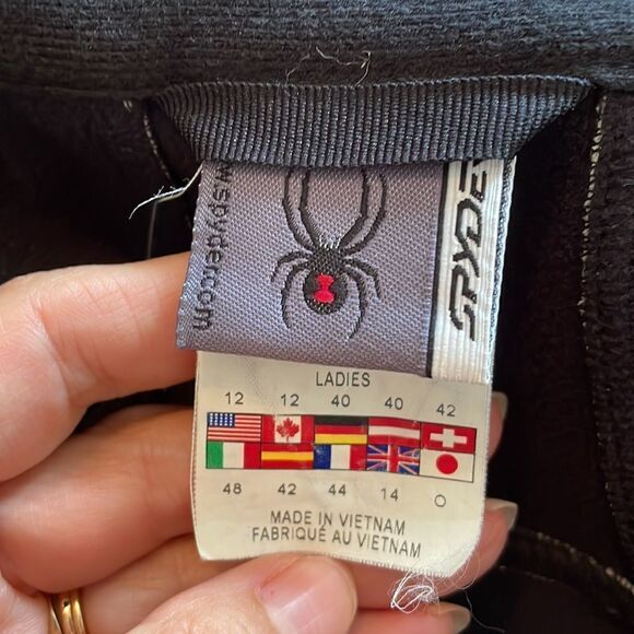 Spyder mint green light zip up front fleece lined coat - Picture 11 of 16